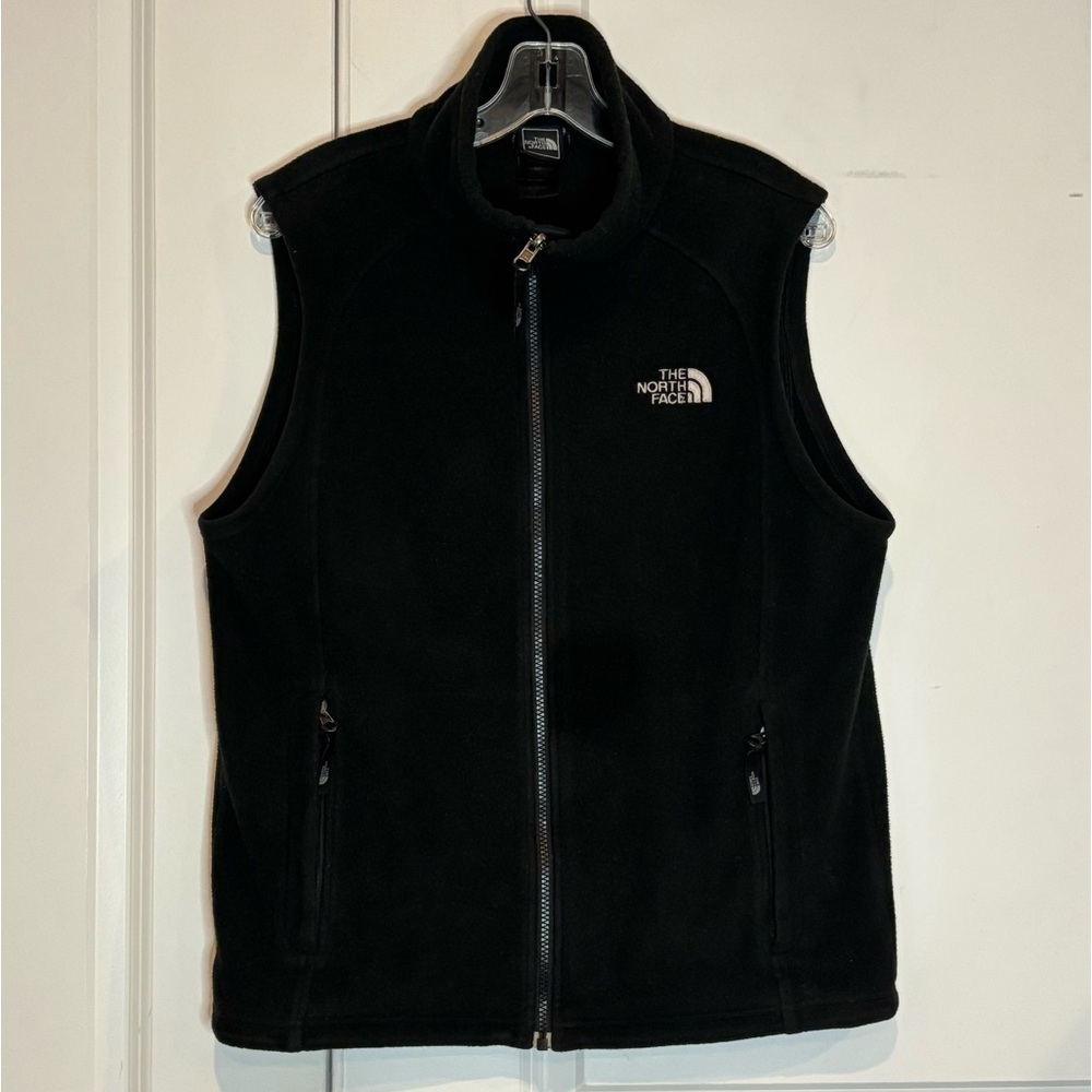 The North Face Black Full Zip Fleece Vest Men's Small